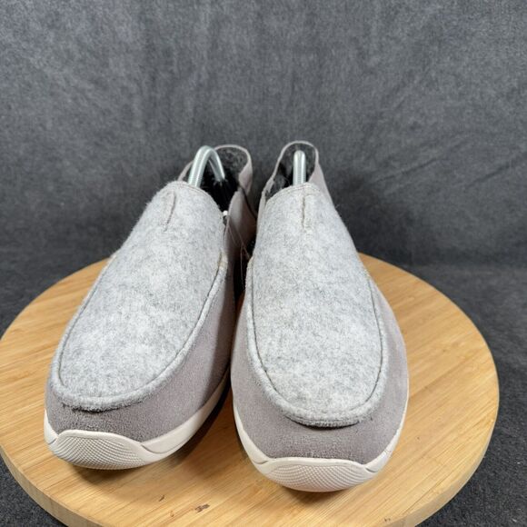 Clarks Men's Sz 11.5 M Gray Suede Gorwin Step Slip-On Loafer Shoes NEW - Picture 2 of 8